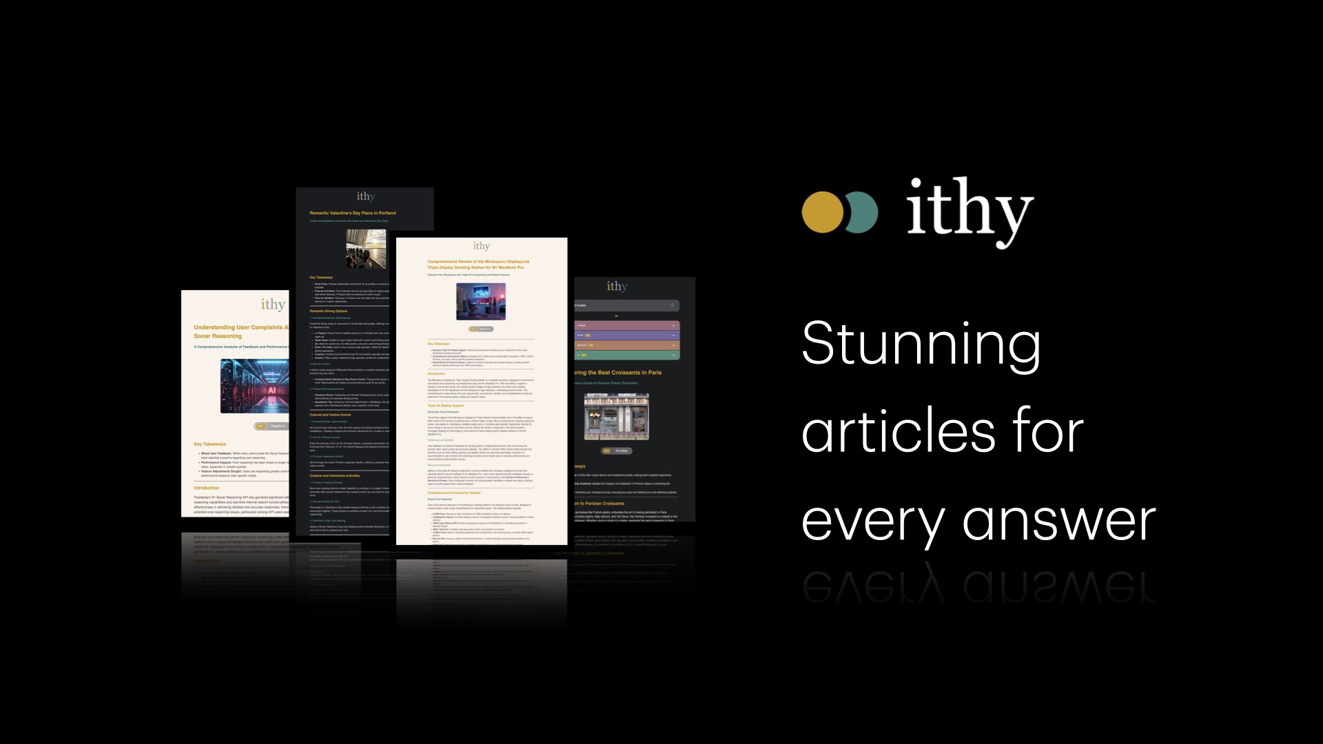 Merged into a single stunning article